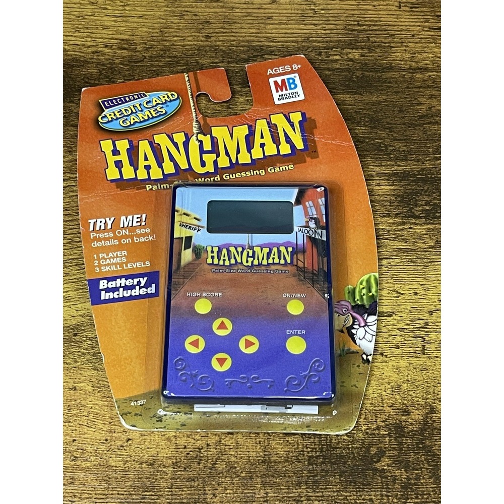 NEW HANGMAN‎ ELECTRONIC HANDHELD CREDIT CARD SIZE GAME HASBRO MILTON BRADLEY